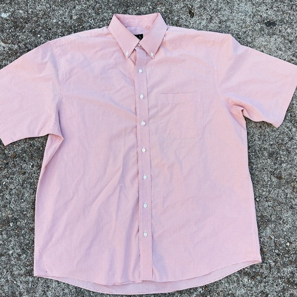 JOS. A. BANK. Travelers Edition Short Sleeve Pink Shirt 17 Button Down Men’s - Picture 1 of 4